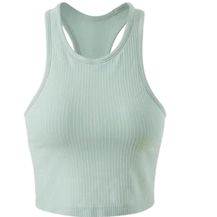 EBB背心螺纹带胸垫瑜伽上衣透气速干健身服