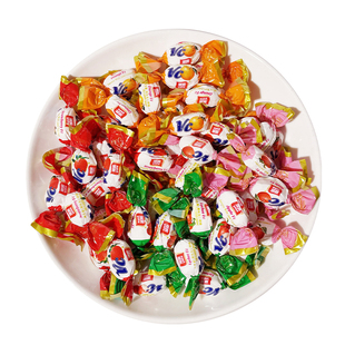 雅客VC果味夹心硬糖荔枝味水果糖散装婚庆结婚喜糖年货糖果小零食