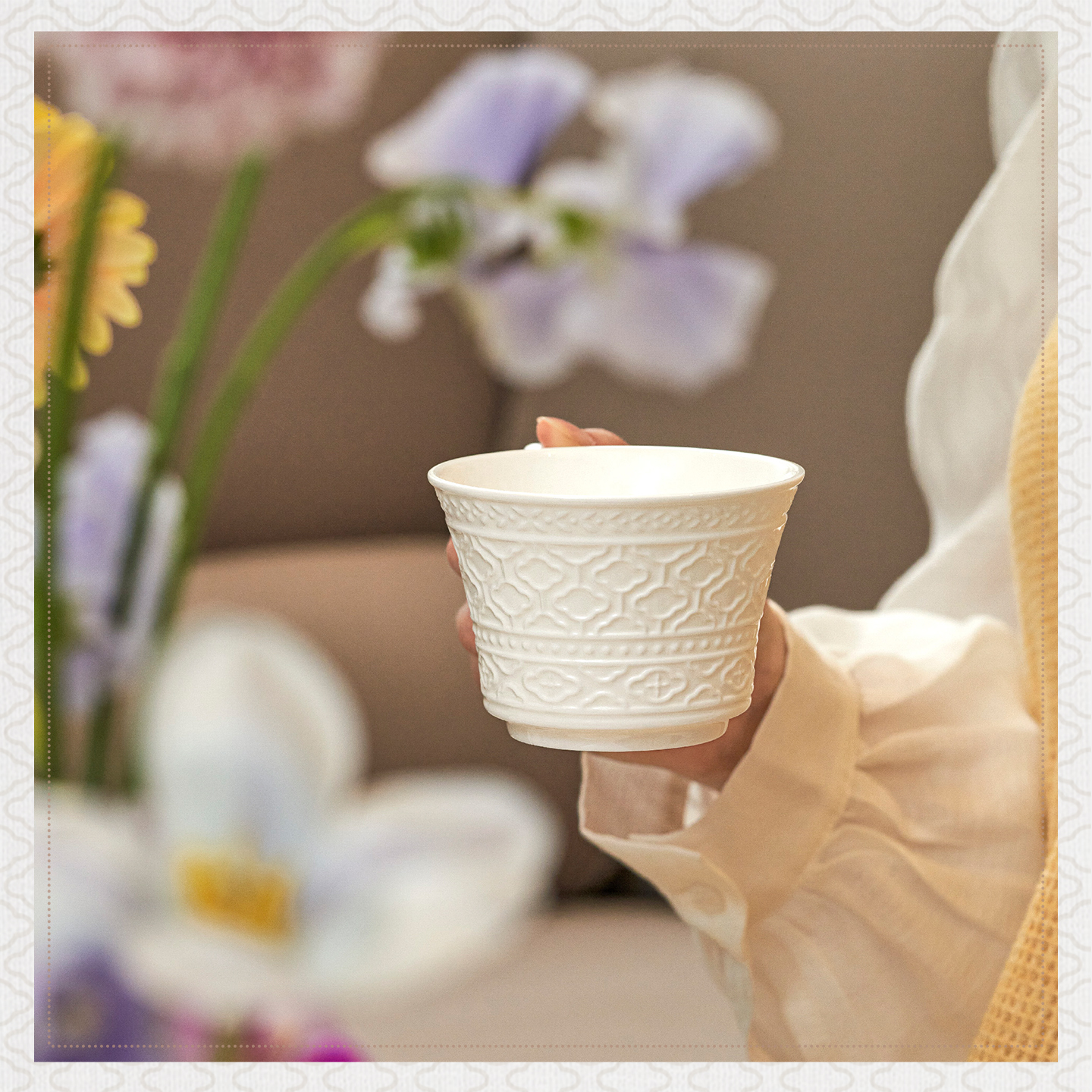 玛戈隆特事事如意2头节日礼品咖啡杯碟骨瓷咖啡杯下午茶杯碟茶具