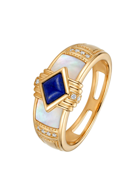 《蓝月湾》原创青金石纯银戒指