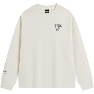 特步套头卫衣女2025春秋官方休闲圆领女子运动上衣976428920333