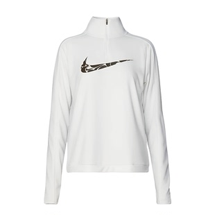 酷动城 Nike Dri-FIT女子速干半拉链跑步训练运动长袖T恤FN2637