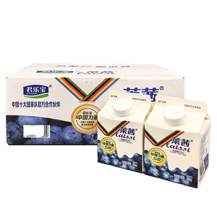 君乐宝莱茜蓝莓佐餐酸奶饮品餐饮酒店风味发酵牛奶300ml*12盒整箱
