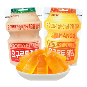 韩国进口乐天乳酸味软糖lotte芒果酸奶乳酸菌橡皮糖qq小零食喜糖