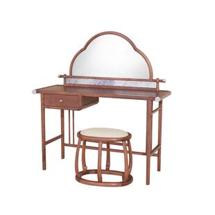 隐珏新中式实木化妆桌梳妆台卧室小户型带镜桌家用简约化妆台桌子