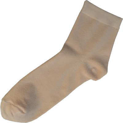 纯棉肉色中筒女袜防臭透气吸汗