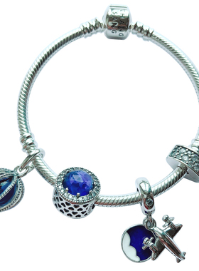 香港正生纯银海洋之心热气球手镯