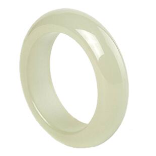 金玉良缘【春未绿】素圈高冰晴水指环戒指和田玉青白玉