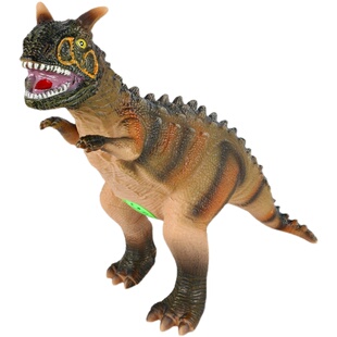 三角龙超大号软胶恐龙玩具霸王龙发声模型仿真动物套装男孩美甲龙