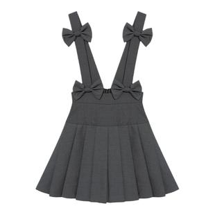 MaisonWester2022夏季灰色背带百褶裙女夏日甜辣洒脱