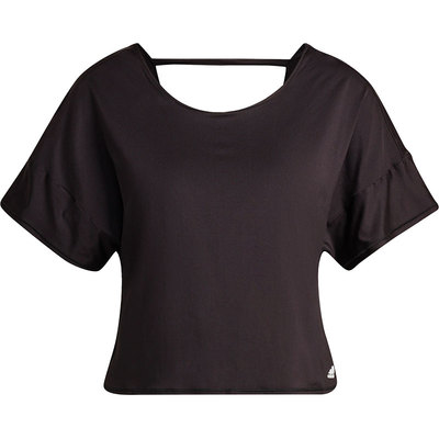 Adidas/阿迪达斯正品夏季新款圆领透气女子v领运动短袖T恤 HD9553