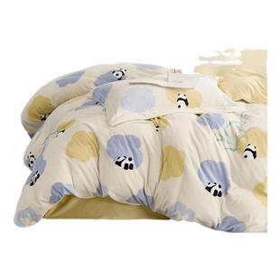 罗莱生活LOVO乐蜗牛奶绒四件套被套宿舍床单三件套冬季保暖套件