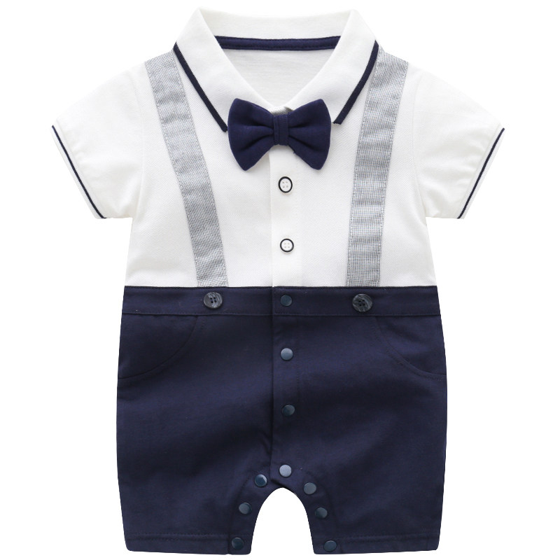婴儿连体衣纯棉夏季满月服周岁礼