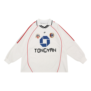 男童长袖T恤2025秋新款自制中大童洋气体恤宽松男孩翻领儿童上衣