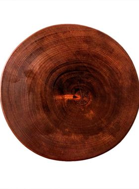 高档年轮木片桌面摆件防烫圆垫木