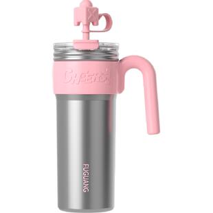 富光保温杯316L水杯大容量高颜值多巴胺女生带吸管冰霸杯办公泡茶