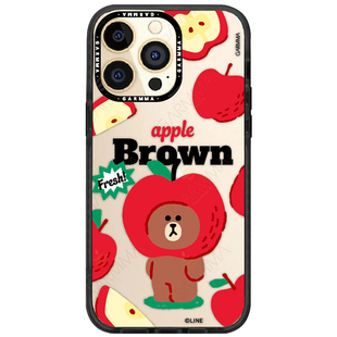 linefriends布朗熊手机壳新款适用于苹果15promax透明防摔保护壳iPhone15promax保护套磁吸充电女款卡通可爱