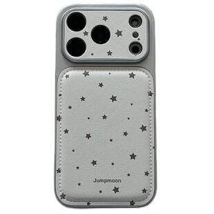 韩风ins简约皮质星星适用苹果17Promax手机壳iphone16pro新款15pro小众16pm带挂绳14pro硅胶17pro创意14全包