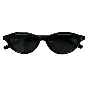 韩版书呆子墨镜猫眼复古素颜椭圆小框时髦街拍旅游偏光近视太阳镜