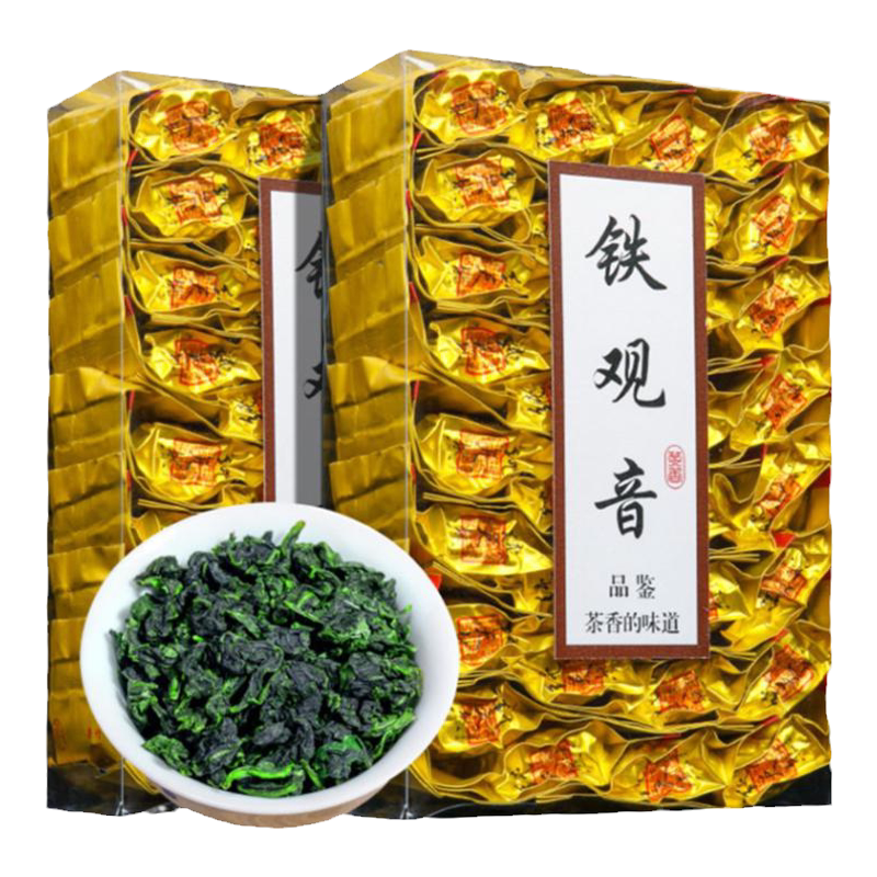 送茶具2026茶叶新茶铁观音高山浓香型礼盒装小袋散袋乌龙茶共500g