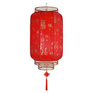 中式仿古羊皮灯笼广告印字定制户外防水灯笼景区红灯笼装饰饭店灯