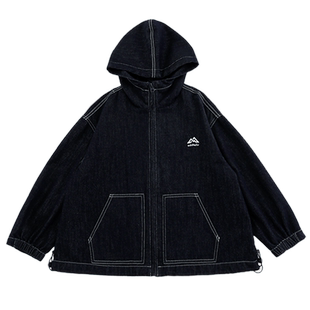 oddtails男童春秋韩版牛仔外套2026新款时尚百搭男孩连帽宽松上衣