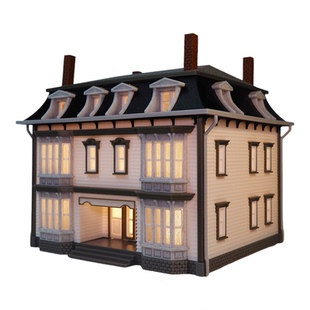 微缩场景64比例房屋模型砖瓦玩具摆件别墅欧美式建筑模型diy四