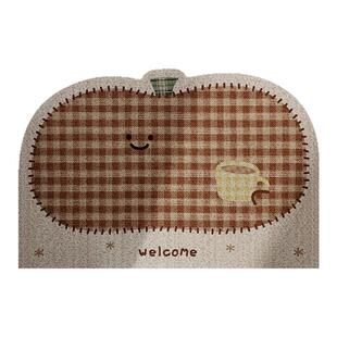 法式复古拼布入户门地垫丝圈防滑耐脏脚垫进门玄关门口地毯可裁剪