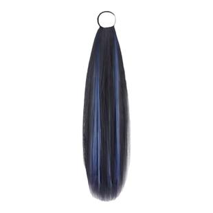 假发辫子女马尾仿真发绑带式多巴胺挑染直马尾高扎发自然假马尾辫