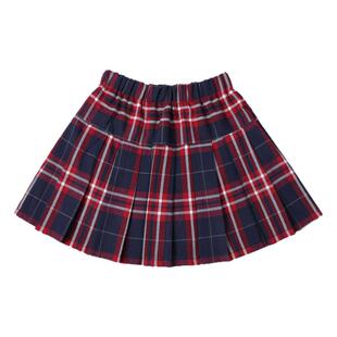 伊顿同款校服苏格兰格子裙百褶裙13Q210松紧腰女童半身裙中小学生
