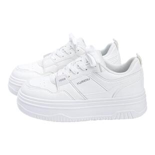 环球小白鞋女款2025新款春夏季百搭厚底增高鞋子透气配裙子女鞋潮