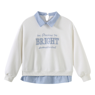 女童卫衣春装2026新款女大童装衣服青少年初中生女孩春季宽松上衣