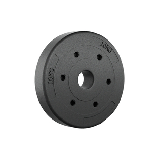 环保哑铃片杠铃片小孔配重片包胶家用健身器材通用男生宿舍举重