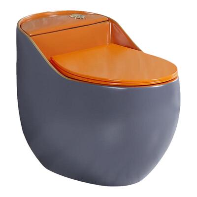 网红家用可爱鸡蛋形彩色普坐便器虹吸式抽水节水陶瓷卫生间防臭