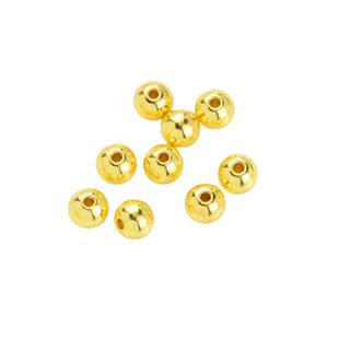 美国进口18K包金珠diy珠子散珠2-8mm镀金穿珠超强保色带独立证书