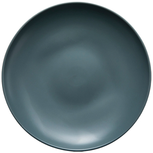 jiwoo釉下彩平盘子网红西餐牛排沙拉摆盘莫兰迪灰陶瓷早餐圆平盘