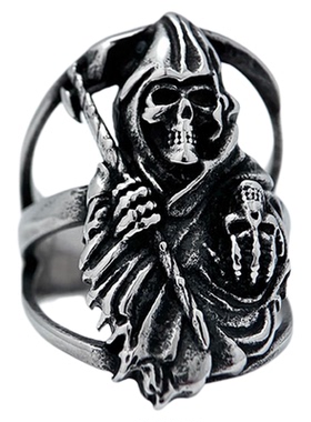 欧美复古霸气骷髅头戒指
