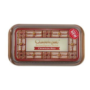 CQ铁盒复古红色黑色印台Classique进口手帐剪贴细节橡皮章DIY印泥