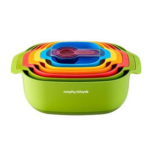 摩飞多功能厨具九件套多用面粉筛蛋清分离器量勺量碗洗菜篮沥水篮