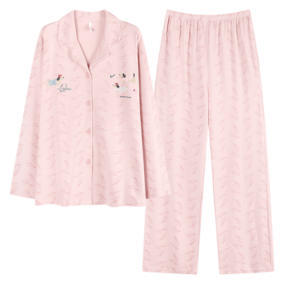 浪莎官方正品纯棉长袖情侣睡衣
