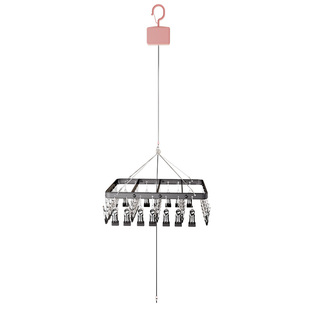 可升降凉袜架阳台晒袜子神器多夹子晾衣架防风多功能内衣晾晒袜架