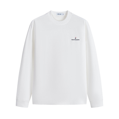 Navigare休闲圆领长袖T恤男