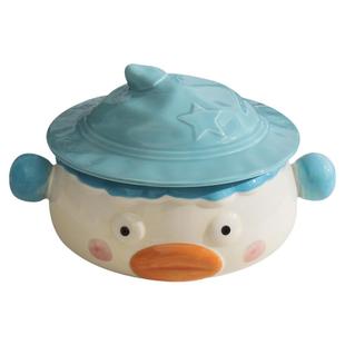 陶瓷泡面碗带盖宿舍用学生方便面神器饭盒大容量可微波炉加热专用