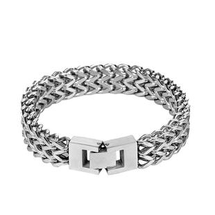 VOYAGE双层钛钢古巴手链男款复古轻奢小众手串男生男士高级感手镯