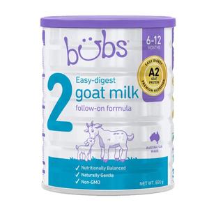 【包税0元试喝】bubs羊奶粉婴儿2段a2澳洲进口dha宝宝益生菌800g