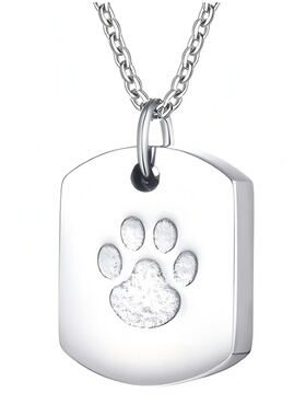 钛钢宠物狗骨灰盒项链纪念礼物