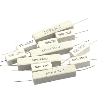 SQP水泥电阻5W 10 20 50 100W 0.25/ 0.5/3/2712/100R 陶瓷电阻器