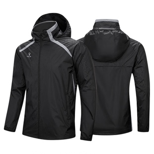 KELME卡尔美冲锋外套足球训练运动风衣25春秋连帽开衫风雨衣夹克