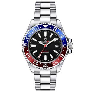 玛斯威顿黑水鬼男士手表全自动机械式男表商务防水潜水光能手表男