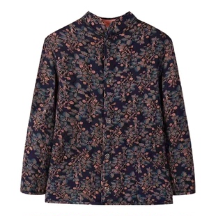 奶奶过冬花棉袄加厚老人女士内搭外穿棉衣老太太保暖开衫棉服外套